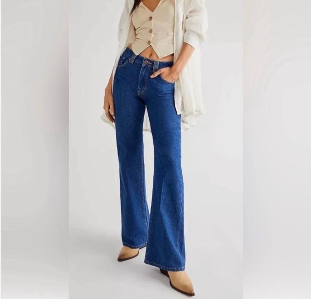 We The Free People Ava High Rise Bootcut Jeans Sz 30/10 Cotton